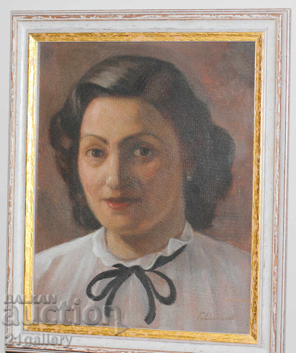 Georgi Vassilev (1885-1972) portrait, oil paints