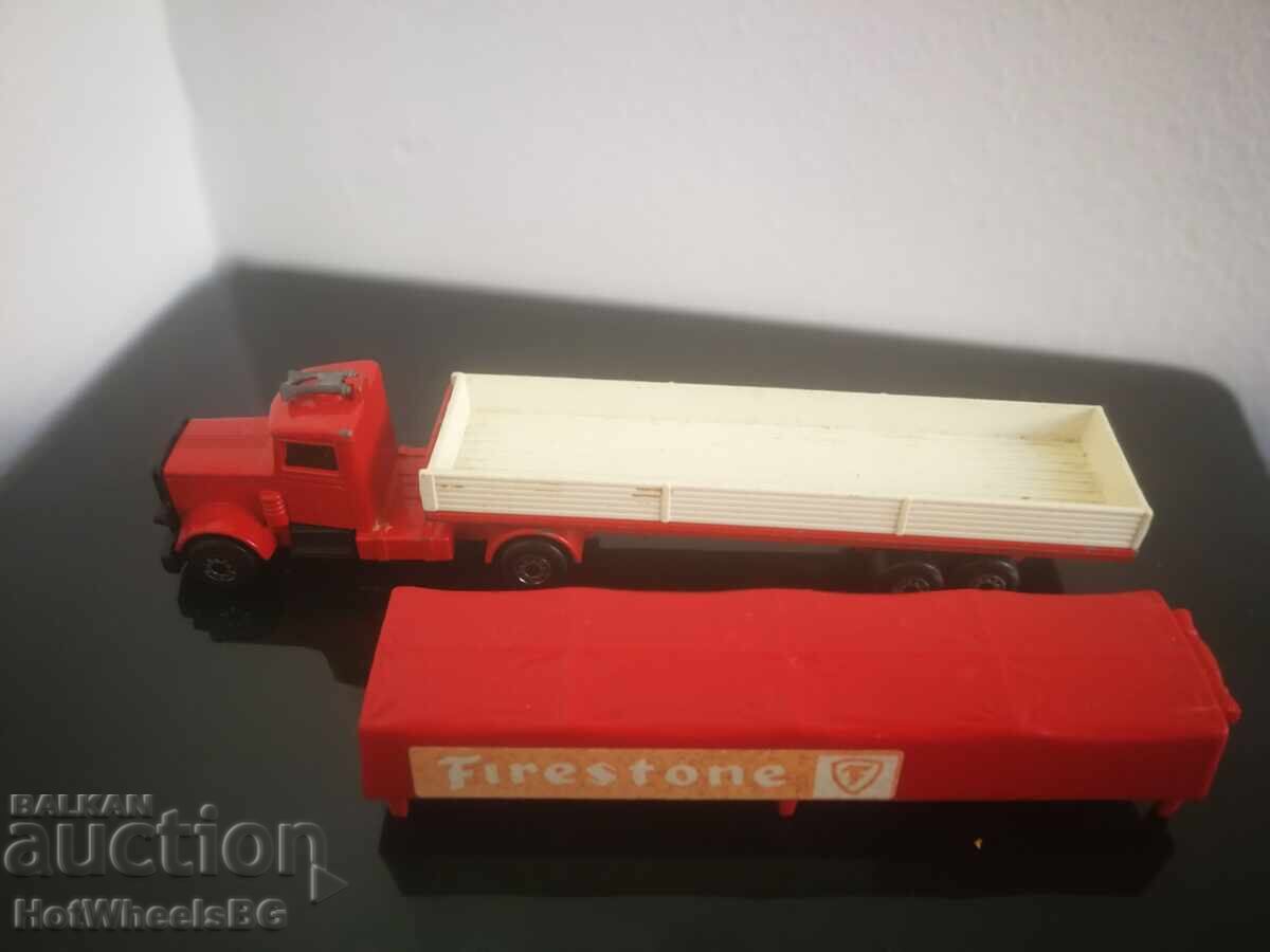 Matchbox CY 5A Peterbilt Camion acoperit „Fierestone”