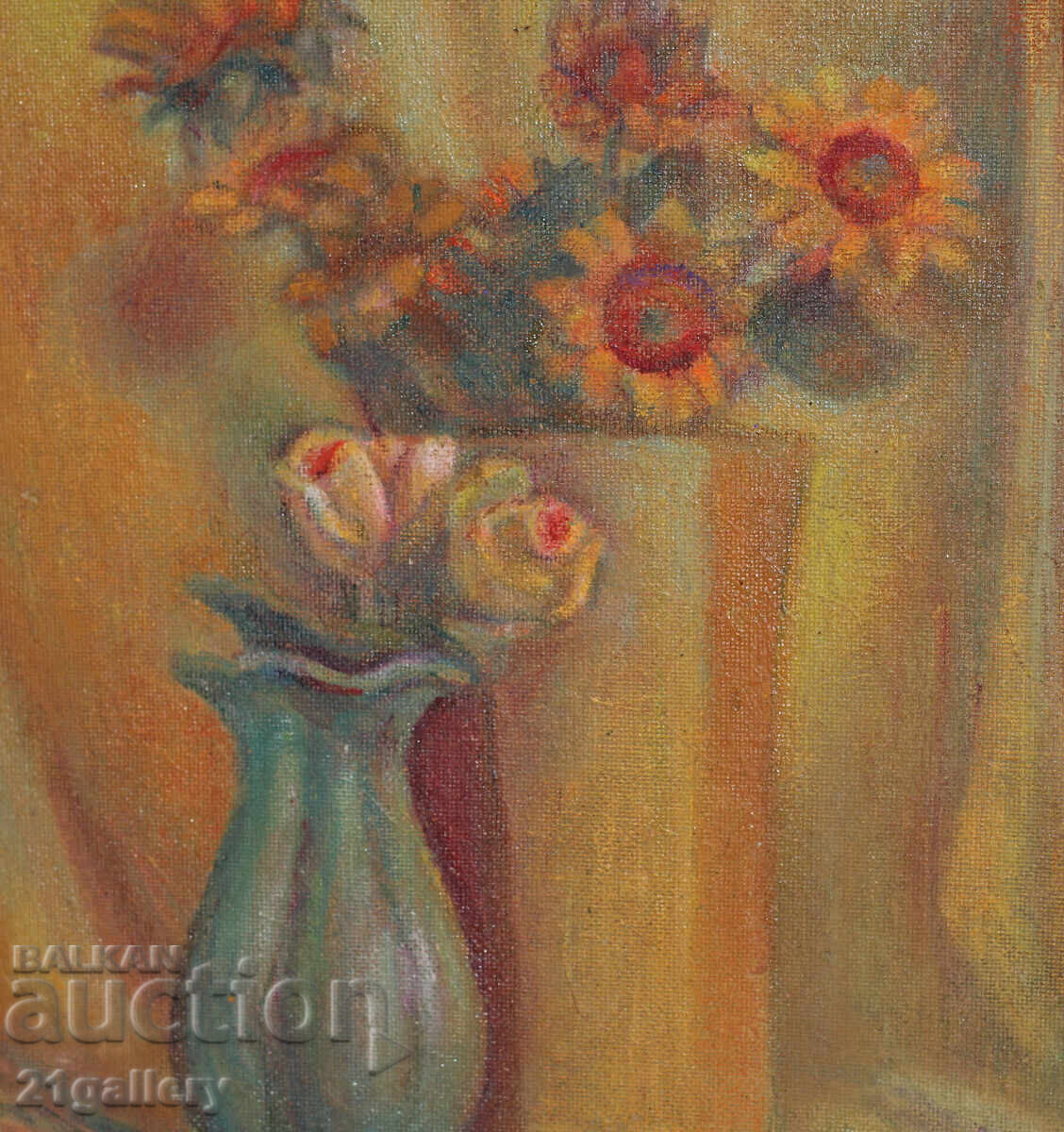 Elka Naydenova (1932 – 2016) Still Life Vase with Flowers - 5 Elka Naydenova (1932 – 2016) Still Life Vase with Flowers - 5