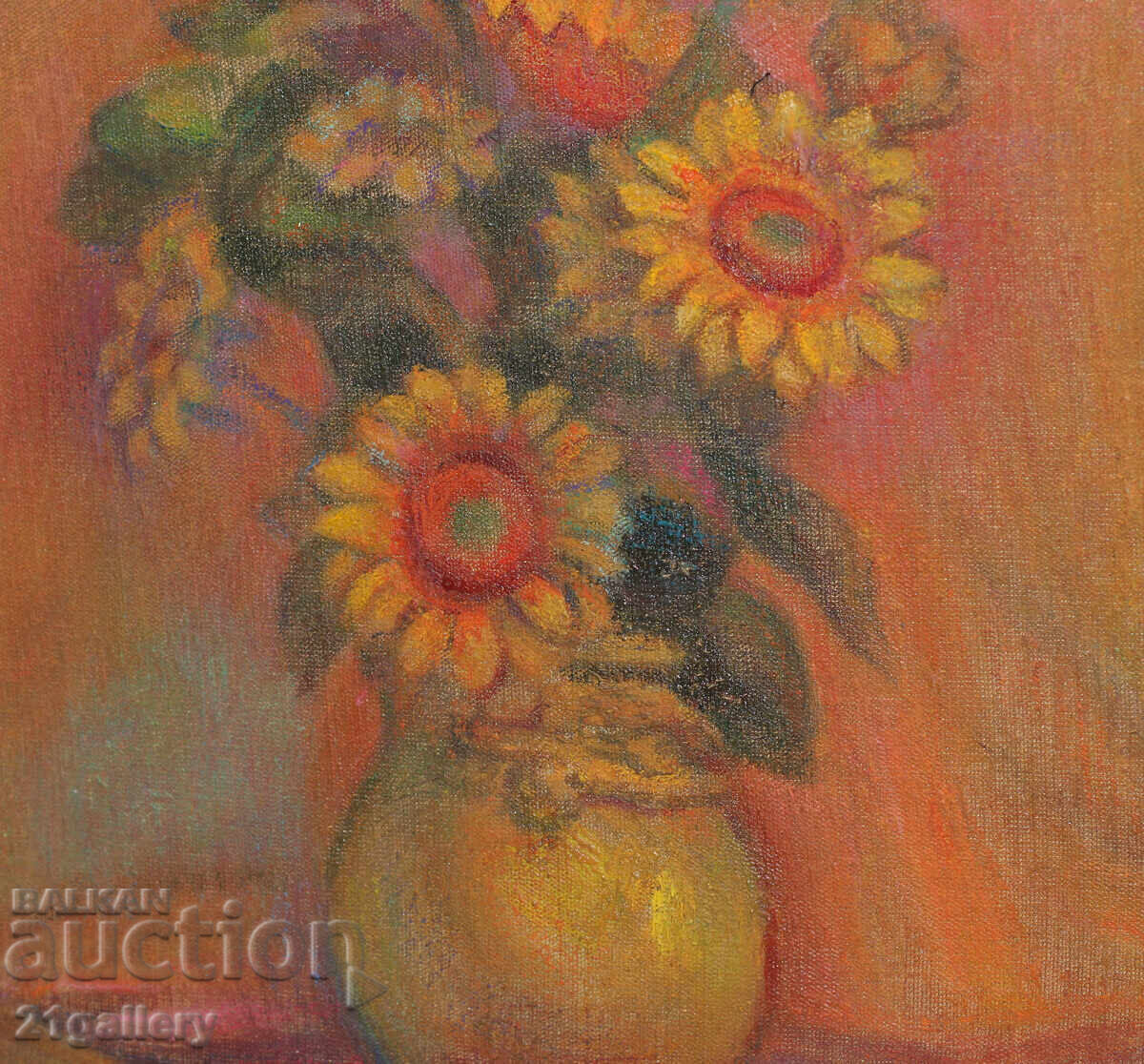 Elka Naydenova (1932 – 2016) Still Life Vase with Flowers - 5 Elka Naydenova (1932 – 2016) Still Life Vase with Flowers - 5