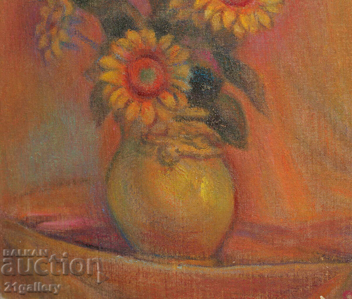 Elka Naydenova (1932 – 2016) Still Life Vase with Flowers - 6 Elka Naydenova (1932 – 2016) Still Life Vase with Flowers - 6