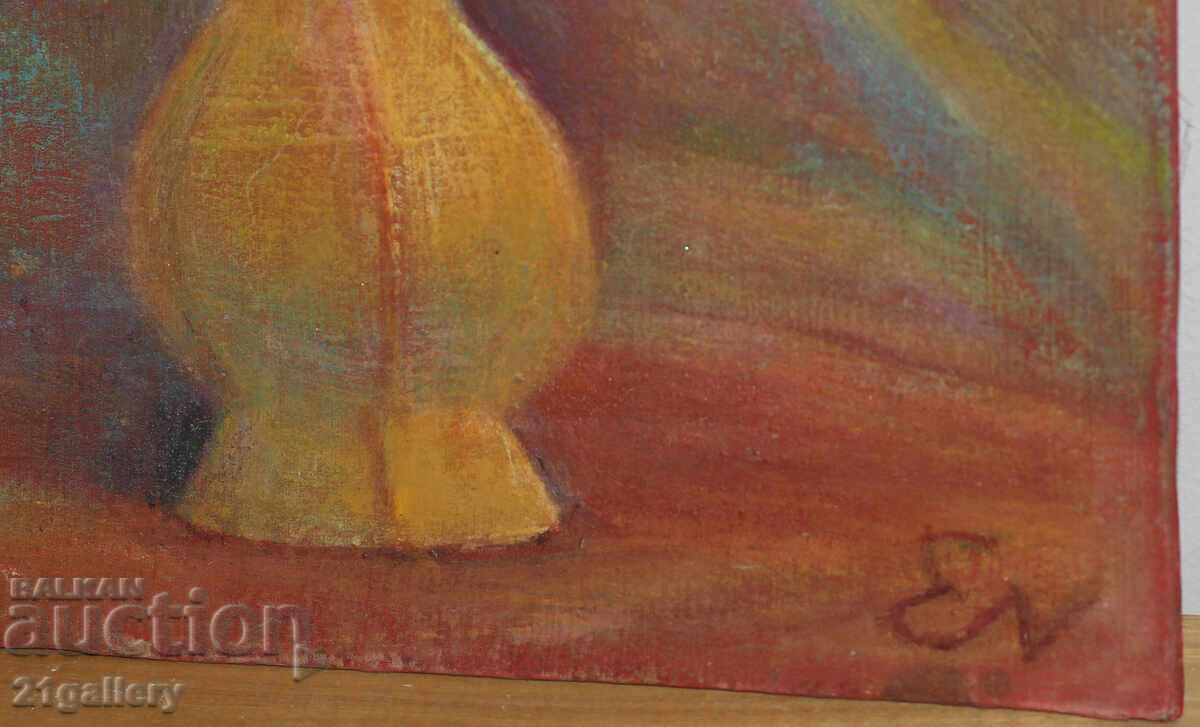 Ελκα Ναϊντένοβα (1932 – 2016) Νεκρή φύση με βάζο και λουλούδια, λάδι - 7 Ελκα Ναϊντένοβα (1932 – 2016) Νεκρή φύση με βάζο και λουλούδια, λάδι - 7