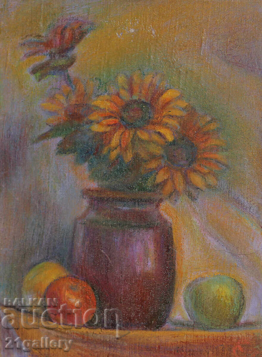 Παράδοση Ελκα Ναϊντένοβα (1932 – 2016) Νεκρή φύση με βάζο και λουλούδια Παράδοση Ελκα Ναϊντένοβα (1932 – 2016) Νεκρή φύση με βάζο και λουλούδια