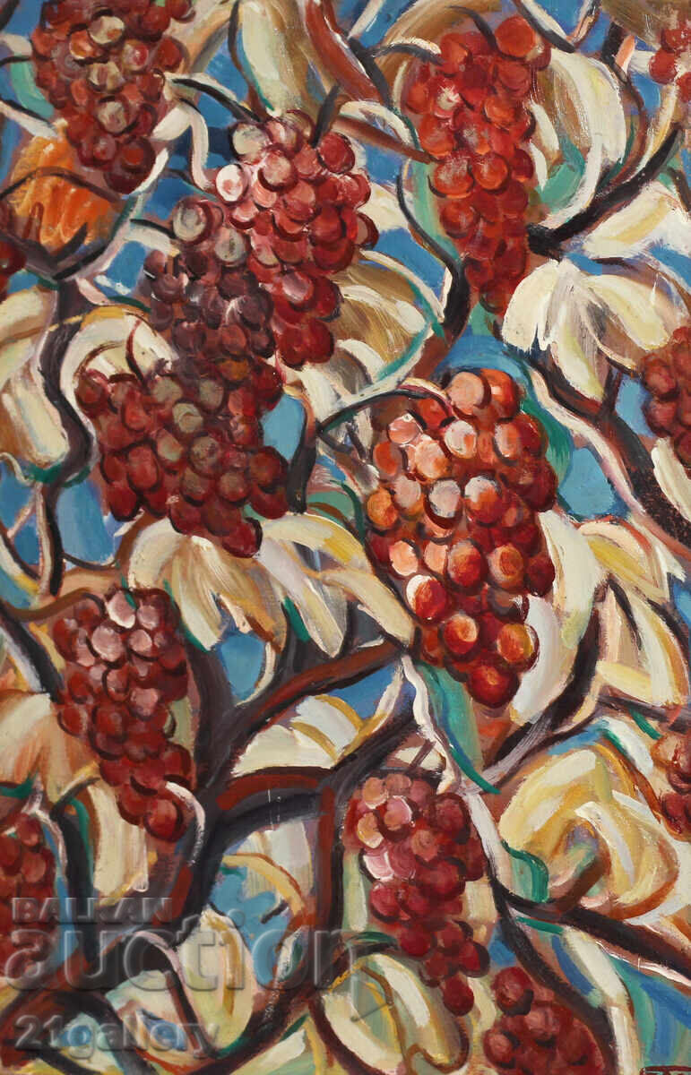 Auction Prof. Stoyan Domuschiev (1935-2021) Grapes /oil paints Auction Prof. Stoyan Domuschiev (1935-2021) Grapes /oil paints