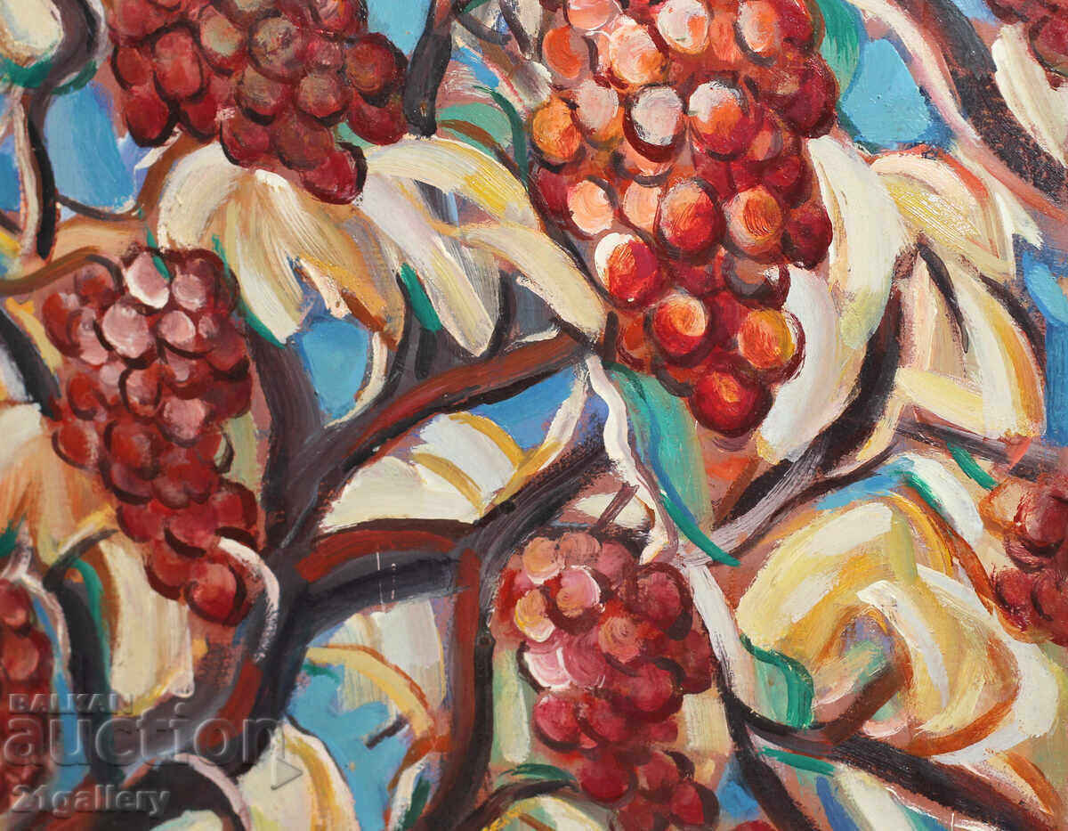 Prof. Stoyan Domuschiev (1935-2021) Grapes /oil paints - 5 Prof. Stoyan Domuschiev (1935-2021) Grapes /oil paints - 5