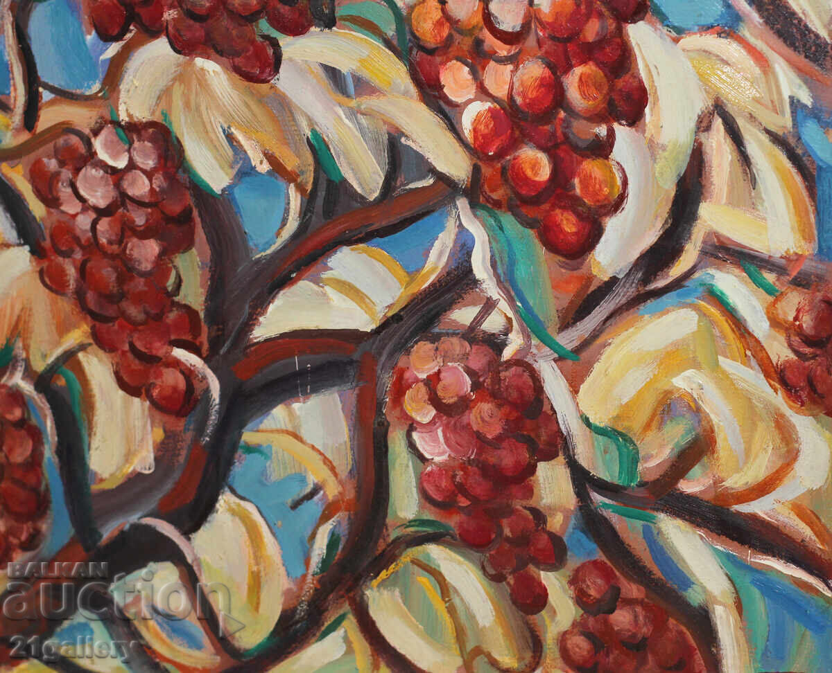 Prof. Stoyan Domuschiev (1935-2021) Grapes /oil paints - 6 Prof. Stoyan Domuschiev (1935-2021) Grapes /oil paints - 6