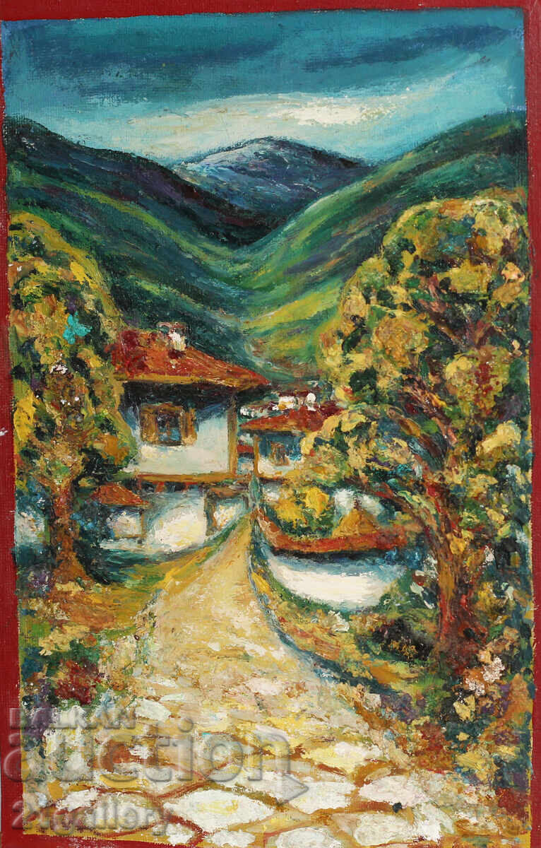 Ελαιογραφία / τοπίο / υπογεγραμμένη με τιμή 220.00 BGN | € 112.48