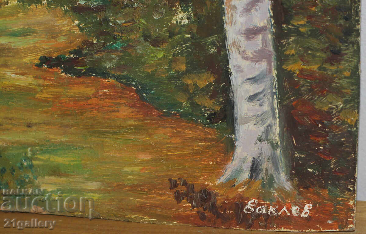 Oil painting /Forest landscape / signed - 7 Oil painting /Forest landscape / signed - 7