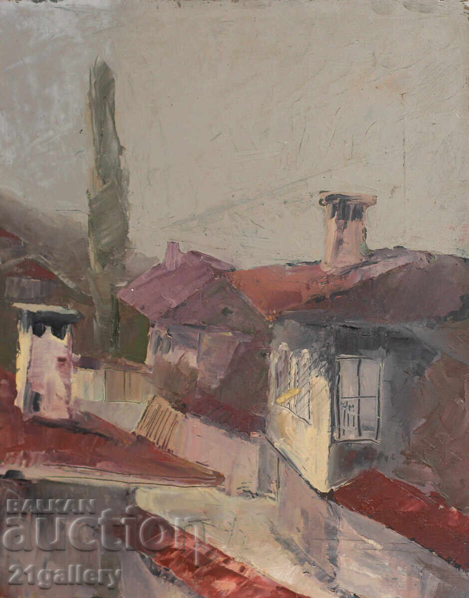 Stefan Stefanov /Oil painting /landscape /signed 88. with price 220.00 BGN | € 112.48 Stefan Stefanov /Oil painting /landscape /signed 88. with price 220.00 BGN | € 112.48