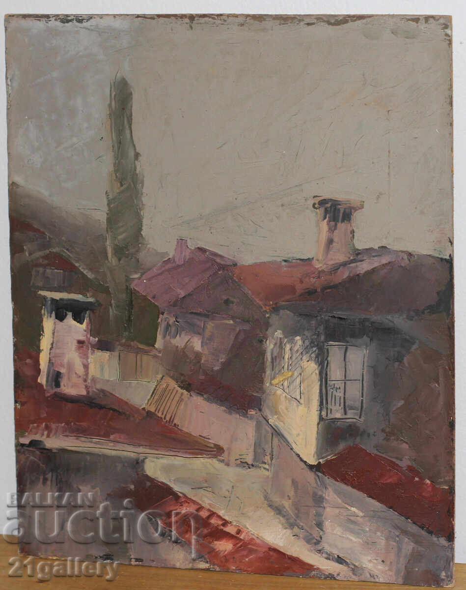 Auction Stefan Stefanov /Oil painting /landscape /signed 88. Auction Stefan Stefanov /Oil painting /landscape /signed 88.