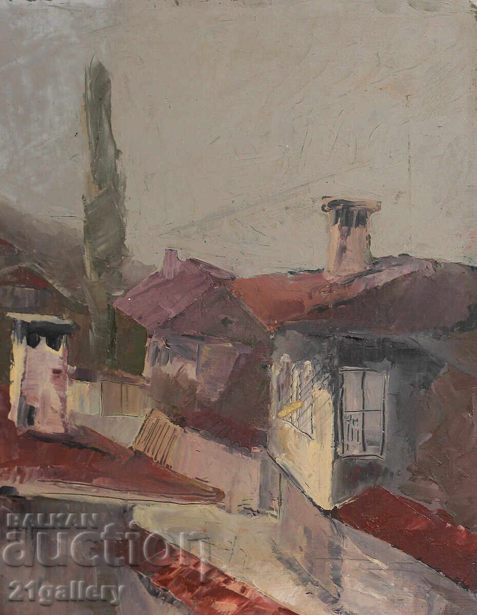 Stefan Stefanov /Oil painting /landscape /signed 88. Stefan Stefanov /Oil painting /landscape /signed 88.