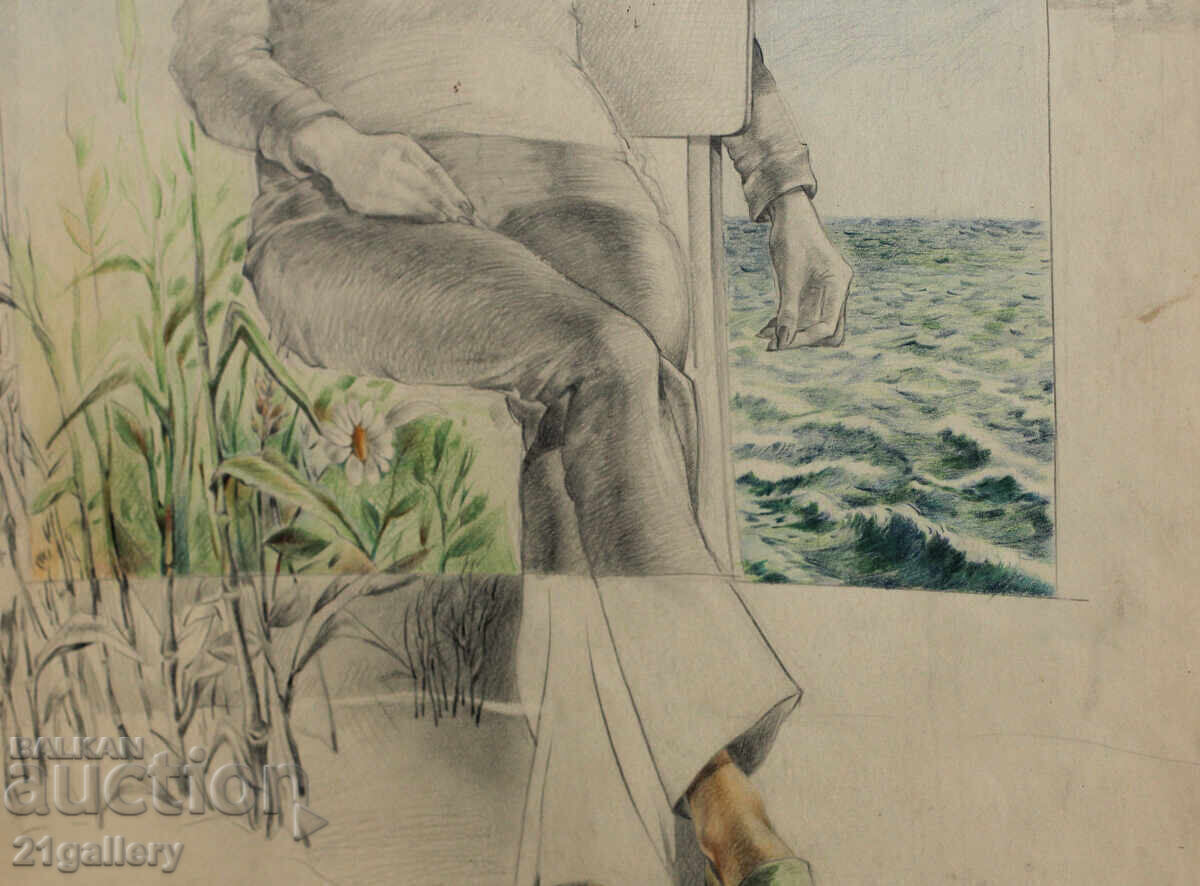 Female portrait drawing signed 1983. - 5 Female portrait drawing signed 1983. - 5