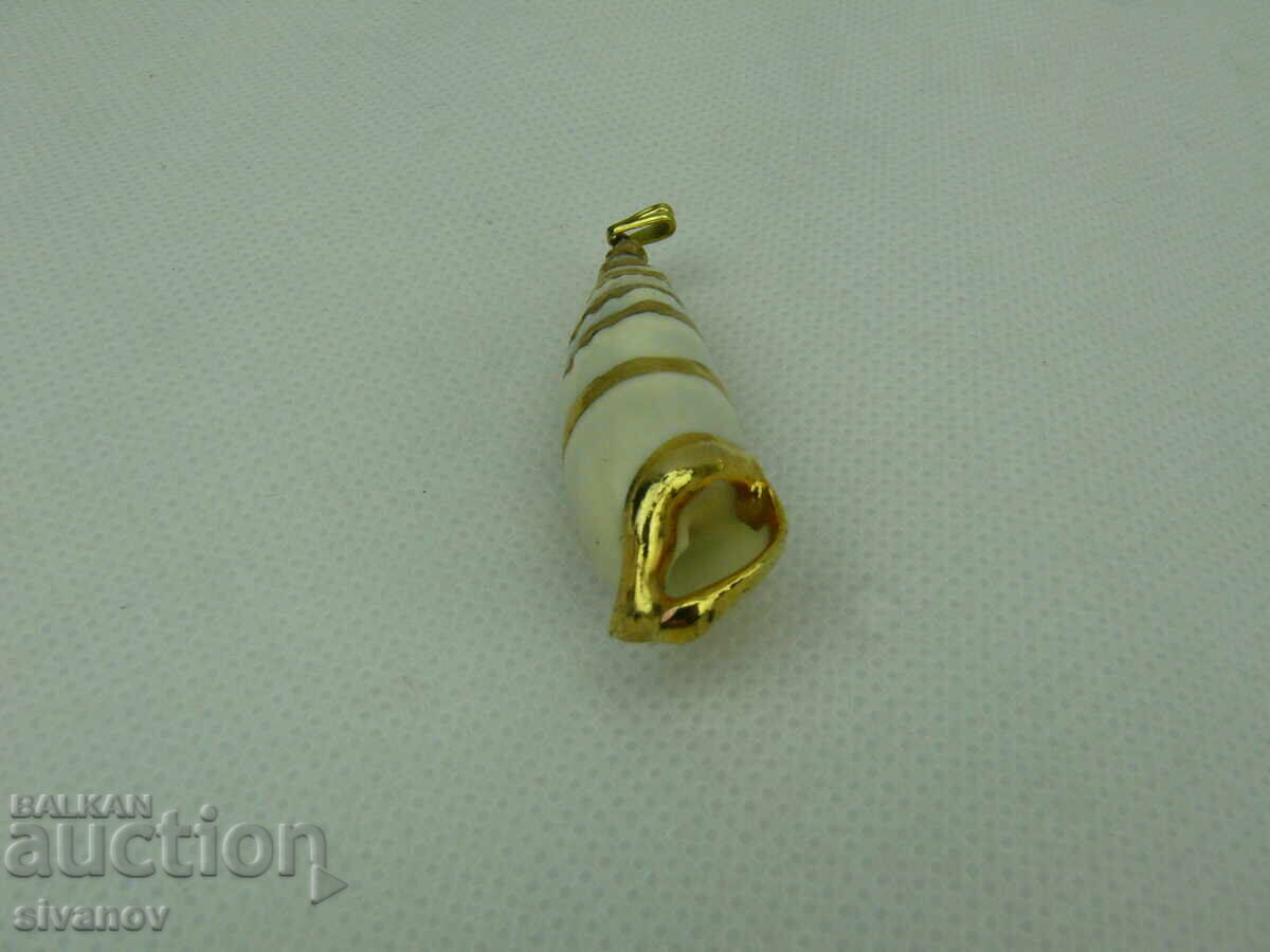 Auction  Interesting shell pendant locket #2446