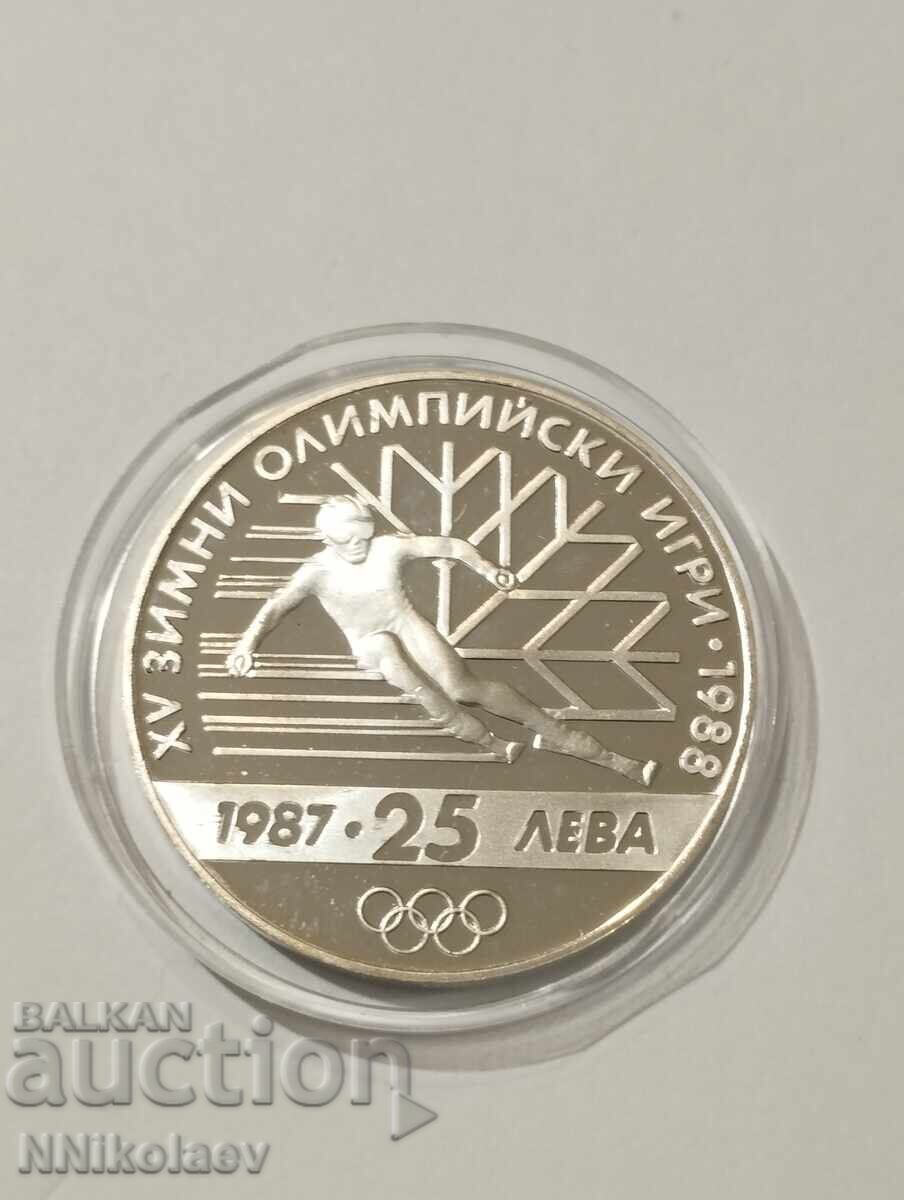 25 leva 1987 XV Winter Olympic Games Calgary 88 with price 110.00 BGN | € 56.24 25 leva 1987 XV Winter Olympic Games Calgary 88 with price 110.00 BGN | € 56.24