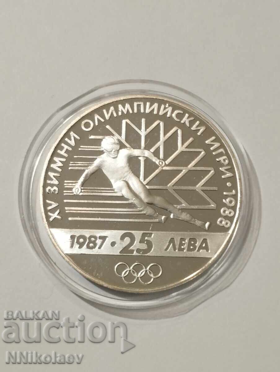 25 leva 1987 XV Winter Olympic Games Calgary 88