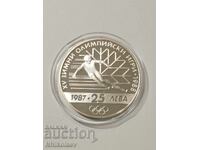 25 leva 1987 XV Winter Olympic Games Calgary 88