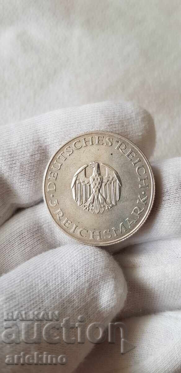 Delivery of Rare silver coin 3 Reichsmark 1729 - 1929 - with gloss Delivery of Rare silver coin 3 Reichsmark 1729 - 1929 - with gloss