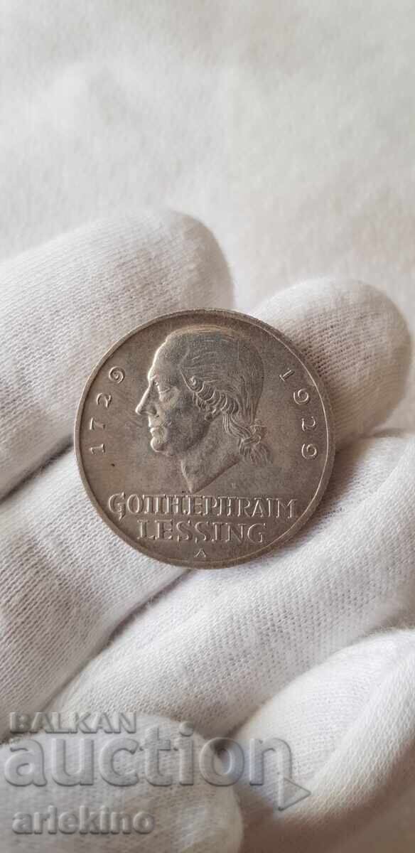 Rare silver coin 3 Reichsmark 1729 - 1929 - with gloss - 5 Rare silver coin 3 Reichsmark 1729 - 1929 - with gloss - 5