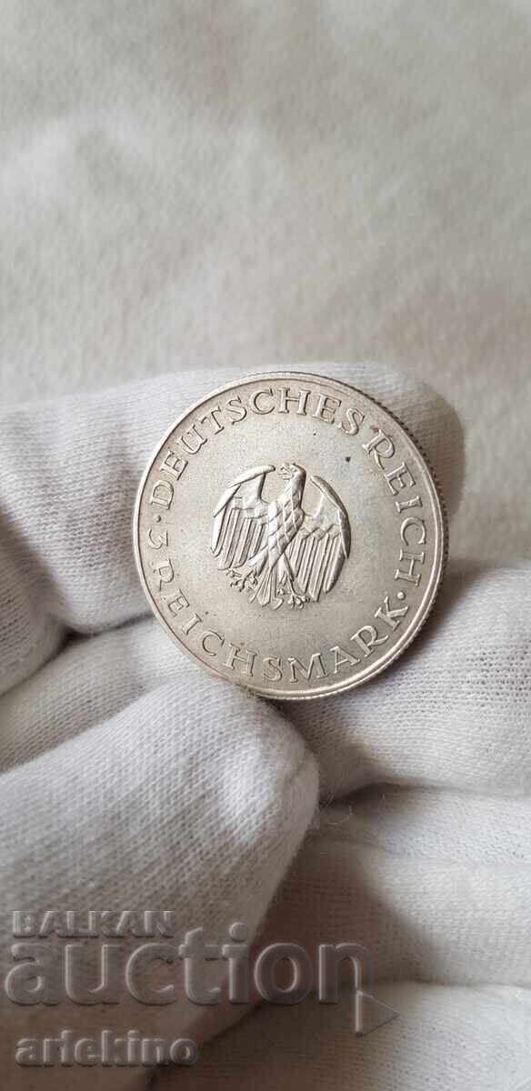 Rare silver coin 3 Reichsmark 1729 - 1929 - with gloss Rare silver coin 3 Reichsmark 1729 - 1929 - with gloss