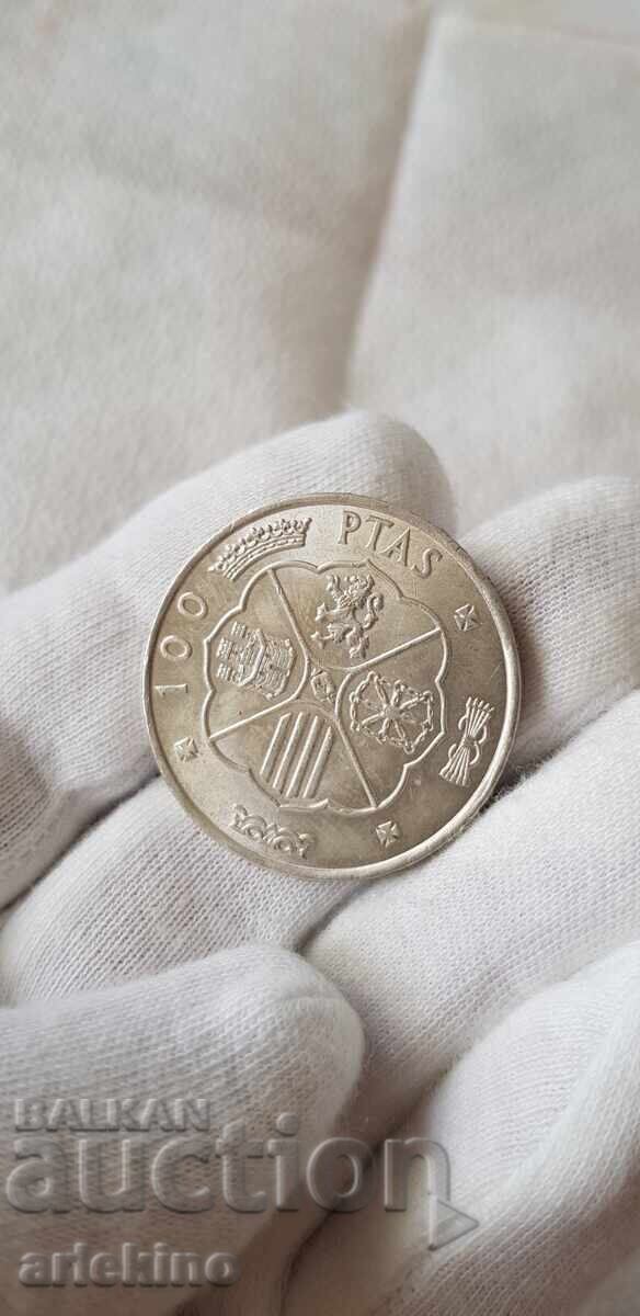Delivery of Quality silver coin 100 pesetas 1966 Spain Delivery of Quality silver coin 100 pesetas 1966 Spain