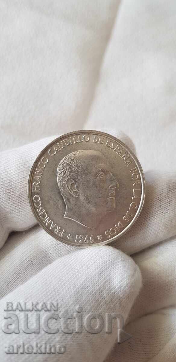 Quality silver coin 100 pesetas 1966 Spain - 6 Quality silver coin 100 pesetas 1966 Spain - 6