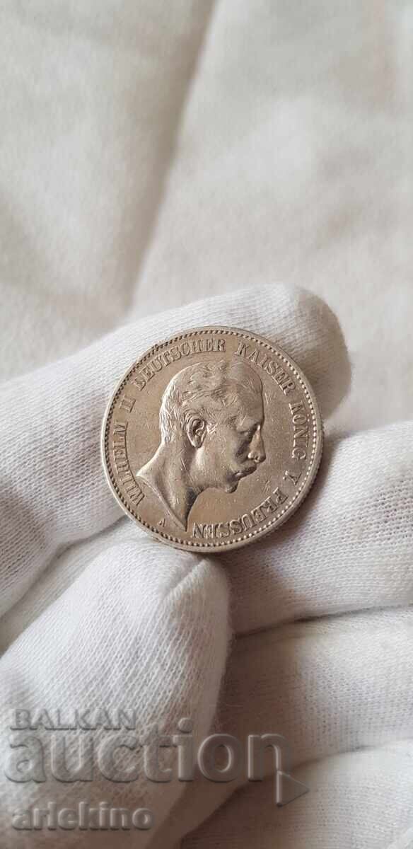 Rare silver coin 2 marks 1899 PREUSSIN Germany - 5 Rare silver coin 2 marks 1899 PREUSSIN Germany - 5