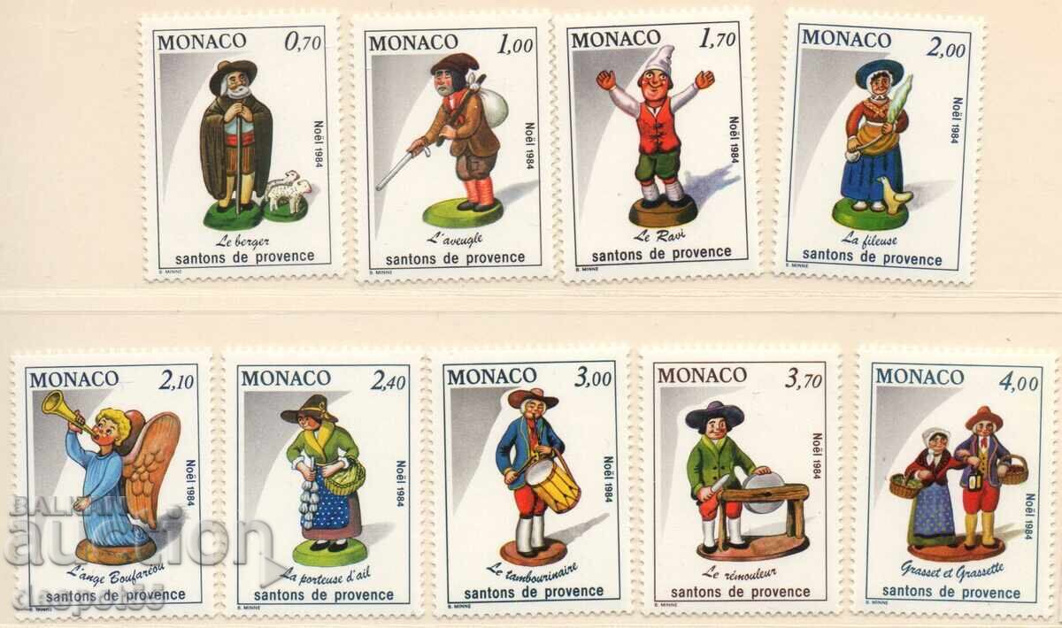 1984. Monaco. Crăciun - figurine de pătuț Provence.