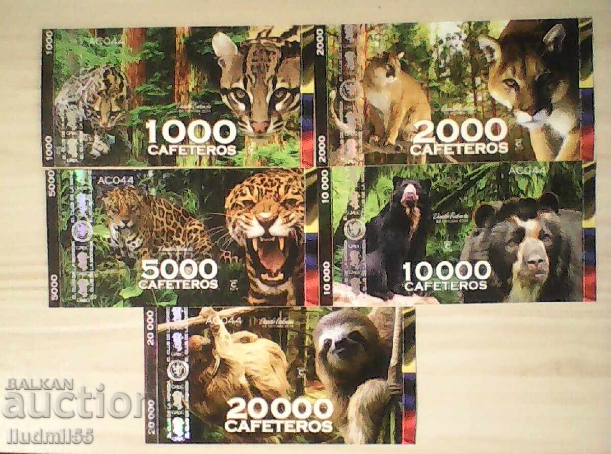 SET El Club De La Moneda 1000;2000;5000;10000;20000 UNC