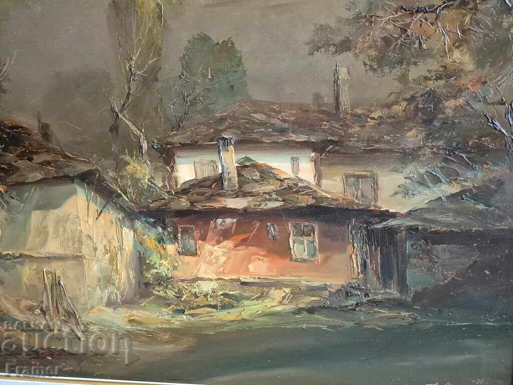 Аукцион Божидар Хаджистоянов 1945 –2023 Двор картина от 1991година Аукцион Божидар Хаджистоянов 1945 –2023 Двор картина от 1991година