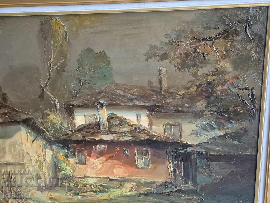 Доставка на Божидар Хаджистоянов 1945 –2023 Двор картина от 1991година Доставка на Божидар Хаджистоянов 1945 –2023 Двор картина от 1991година