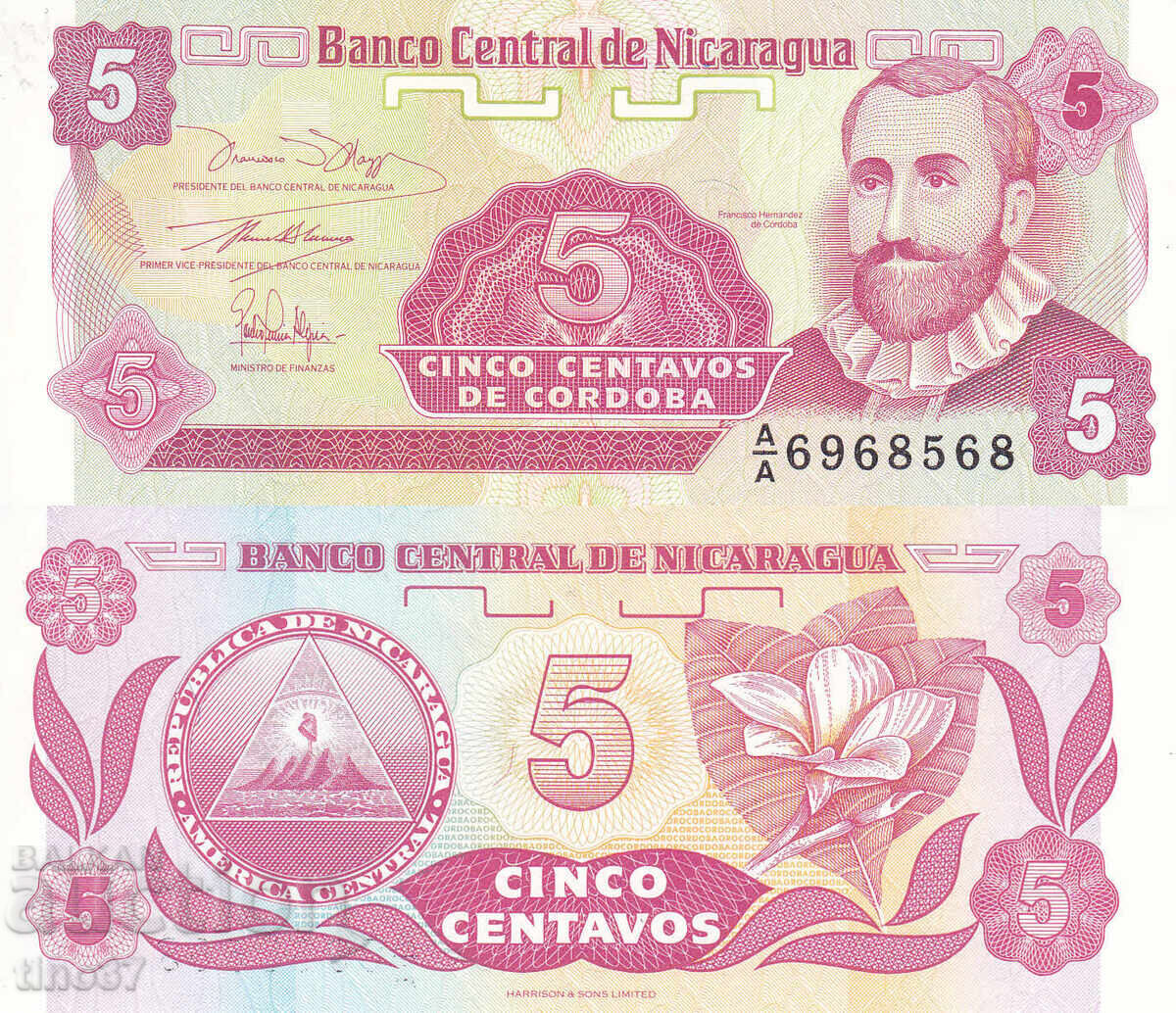 tino37- NICARAGUA - 5 CENTAVOS - 1991 - UNC