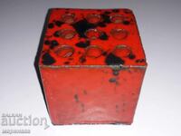 SOLID PENCIL BOX. CERAMIC, ENAMEL