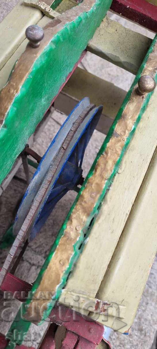 Auction  Old wooden model. Wooden cart.