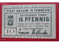 Bancnota-Germania-Pomerania-Masov-10 pfennig 1920