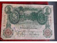 Bancnotă-Germania-50 de mărci 1906-an rar