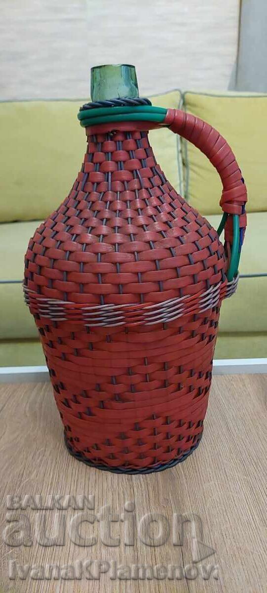 Damajana tricotat retro excelent 38cm Damajana tricotat retro excelent 38cm