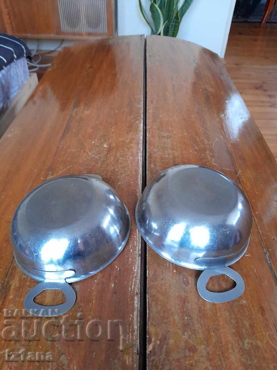 Tigaie veche din inox, tigăi, oțel inoxidabil - 5