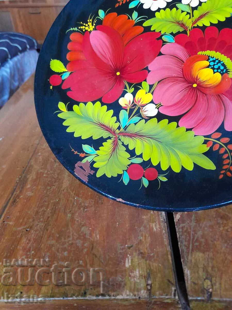 Аукцион Стара дървена чиния за стена Аукцион Стара дървена чиния за стена