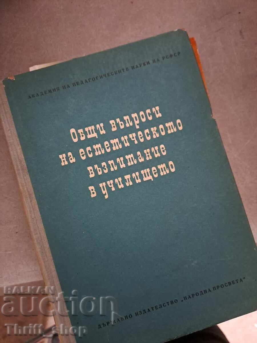 Общи въпроси на естемическото възпитание и училището