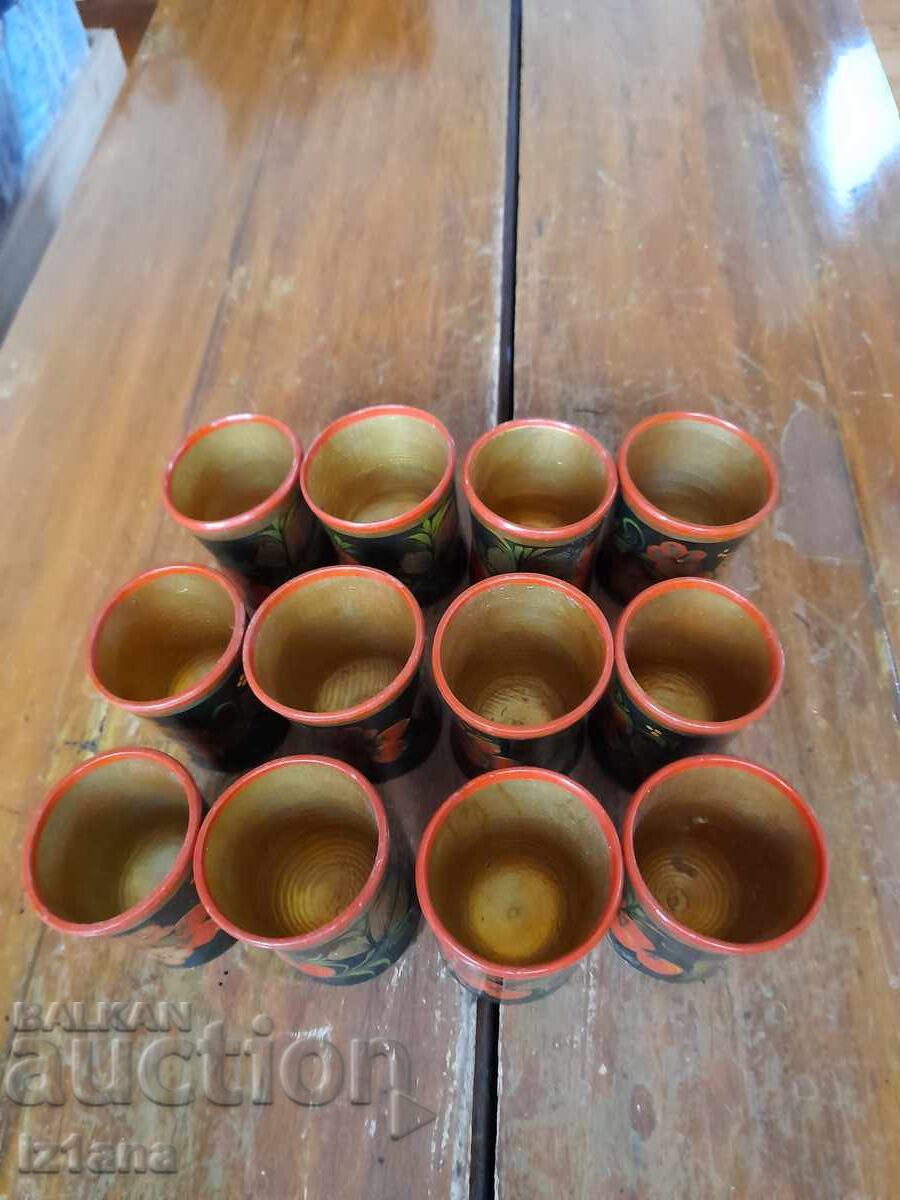 Old wooden cup, cups - 6 Old wooden cup, cups - 6