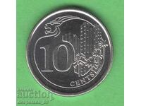 (¯`'•.¸ 10 cents 2014 SINGAPORE UNC ¸.•'´¯)