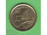 (¯`'•.¸ 5 λεπτά 2015 ΣΙΓΚΑΠΟΥΡ UNC- ¸.•'´¯)