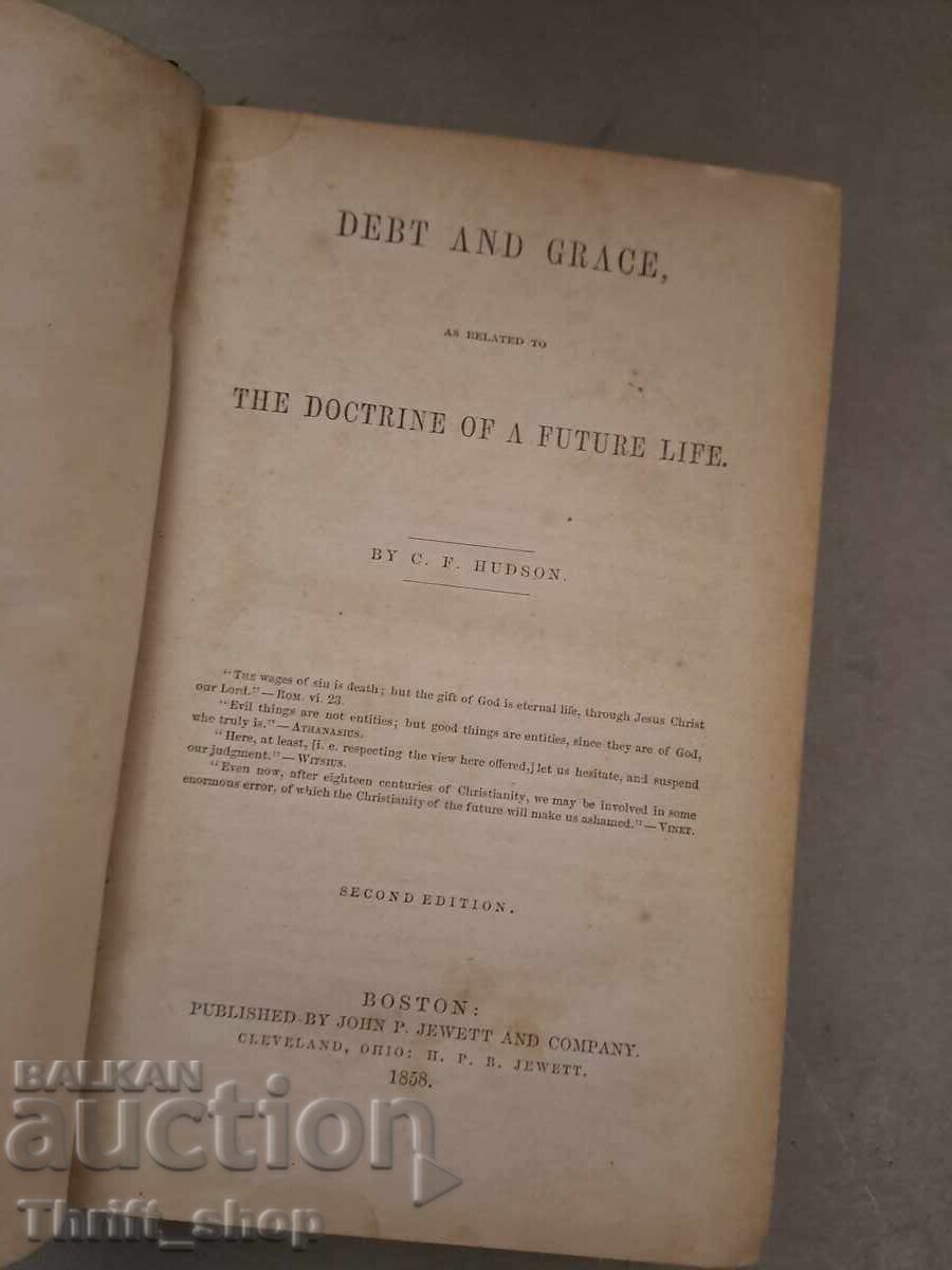 Debt and grace, as related to the doctrine of a future life