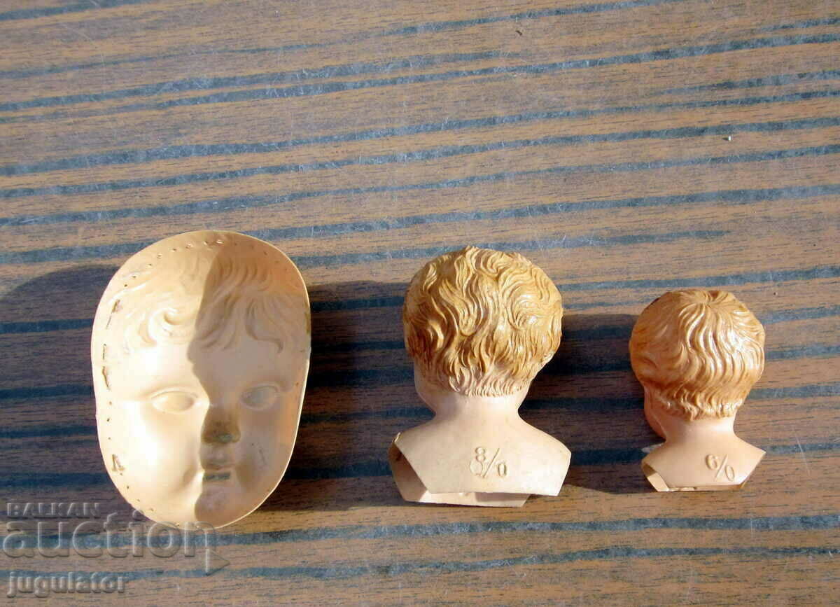 toy heads for a vintage German Minerva doll MINERVA - 5