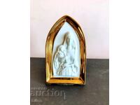 Great German Porcelain Icon With Gilt