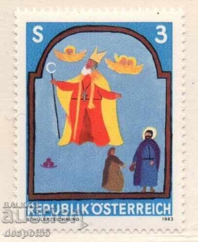 1983. Austria. Youth stamp - Children's drawing (St. Nicholas).