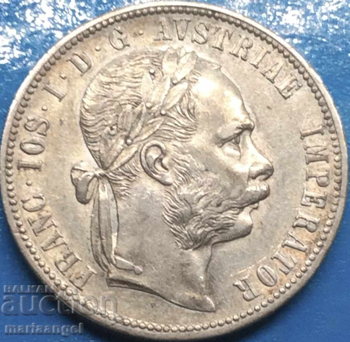 1 Florin 1876 Austria-Hungary Franz Joseph I Silver