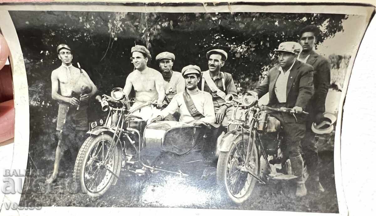 1920 Fotografie Stara Zagora Moto Club Biciclete Bikers Gaidar