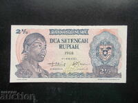 INDONESIA, 2 1/2 rupiah, 1968, UNC