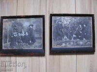 Old photos, B. Esenyak, 2 pcs., original wooden frame